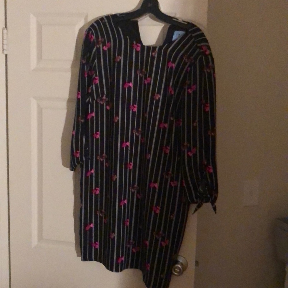 Worn once CeCe stripe floral dress Size 12